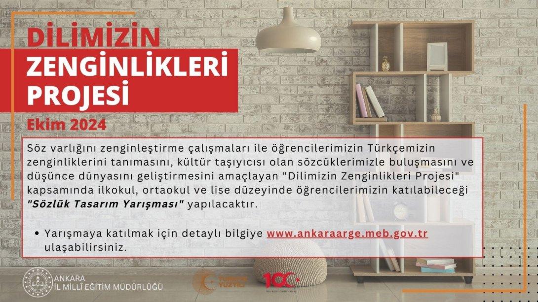 Dilimizin Zenginlikleri Projesi kapsamında Ekim 2024 şartnamesi yayınlandı.